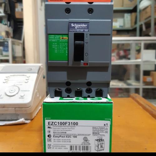 Foto Produk mccb Schneider breaker ezc100f 100a ezc100f3100 3phase 3p 100 a tele dari Krishna Berlian Perkasa