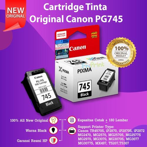 Jual Cartridge Tinta Canon PG745 745 Printer MG2570 MG3070 TS307
