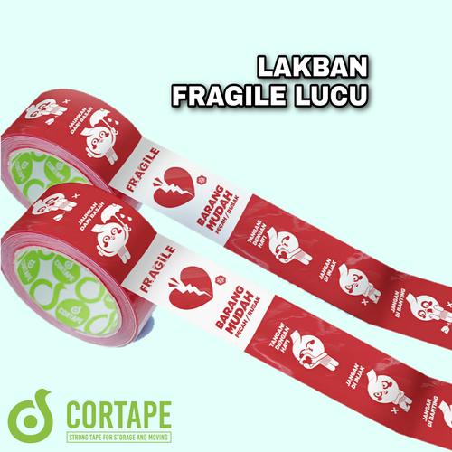 Gambar LAKBAN FRAGILE LUCU - JANGAN DIBANTING - CORTAPE dari Buana Packing undefined Tokopedia