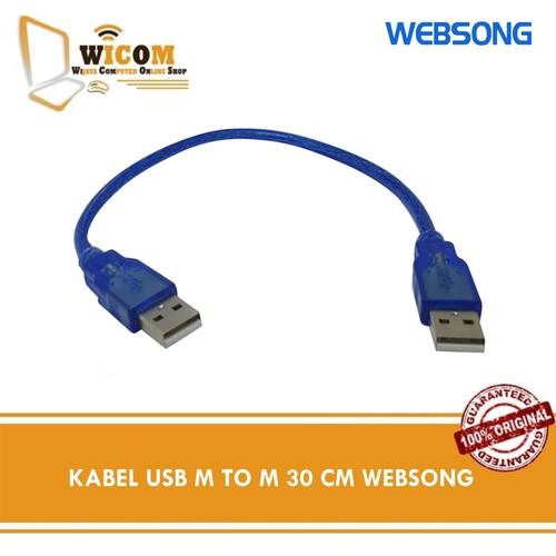 Gambar KABEL USB MALE TO MALE (M TO M) WEBSONG 30CM dari WIJAYA COMPUTER SURABAYA Kota Surabaya Tokopedia