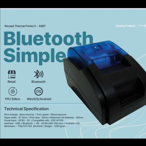 Gambar THERMAL PRINTER C58BT PRJ58D USB + Bluetooth dari MajuMandiriComputer Kota Medan Tokopedia