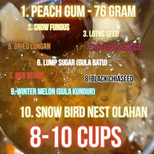 Foto Produk Paket Peach Gum Collagen Dessert Super Grade ++ Big Size untuk 8 porsi dari Funkies Lab