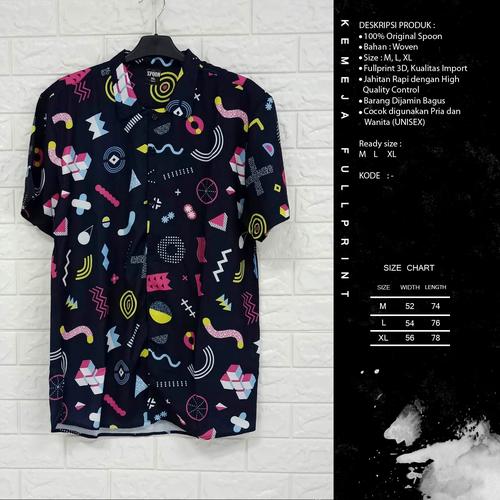 Foto Produk Kemeja Pria atau Wanita Printing Murah M L XL (Motif/Gambar Kekinian) - Kekinian A dari aiiones_id