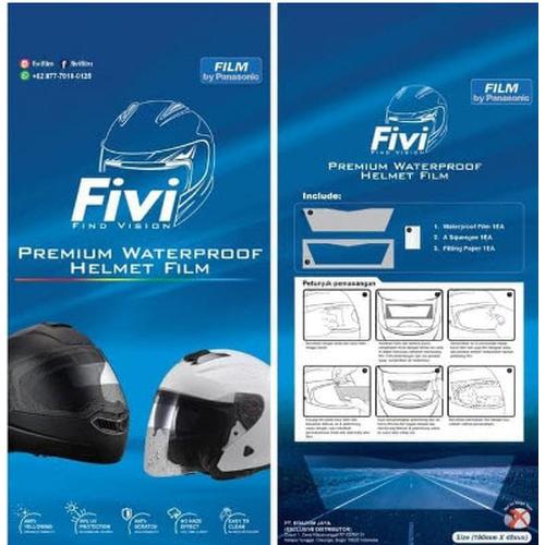 Foto Produk FIVI FILM LAPISAN VISOR ANTI AIR | CLEAR | FIVI FILM WATERPROOF LARGE dari Jagoan Helm
