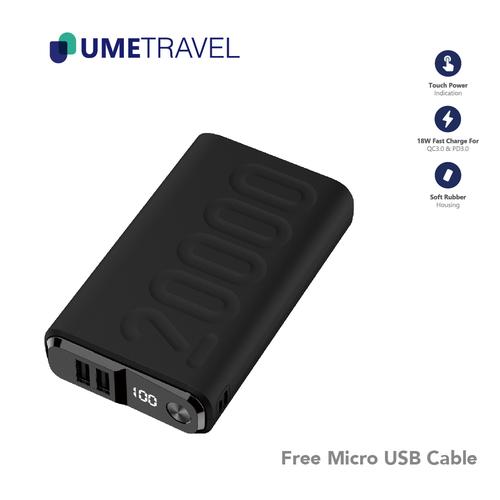 Gambar Power Bank 20000mAh UMETRAVEL Trip20000 18w QC 3.0 + PD Fast Charging dari UMETRAVEL Kab. Kepulauan Meranti Tokopedia