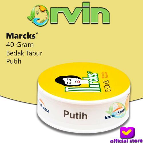 Foto Produk MARCKS BEDAK CLASSIC PUTIH 40G / BEDAK TABUR MARCKS / LOOSE POWDER dari Orvin Health & Beauty