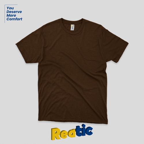 Foto Produk Reatic Kaos Polos Oblong Cotton Premium Soft - Brown dari Reatic