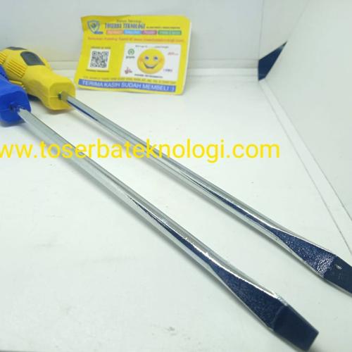 Gambar HDT JH-21 Obeng 8 Inch Minus Gagang Karet Panjang 20cm dari Toserba Teknologi Official undefined Tokopedia