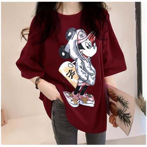 Foto Produk KAOS JUMBO / OVERSIZE WANITA 3XL MOTIF KARTUN - MARUN, XXXL dari tunik muslim modern