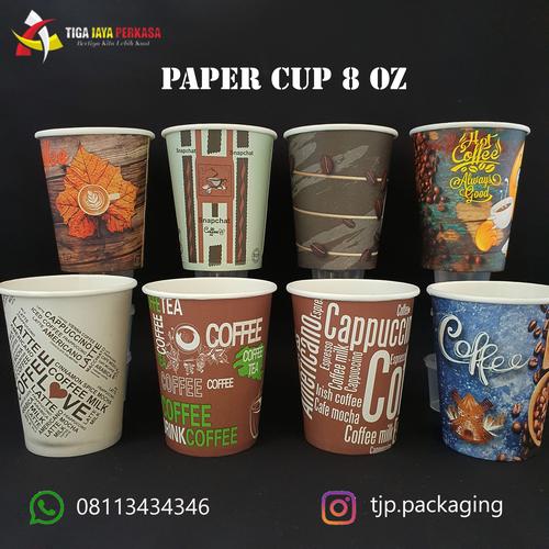 Jual Paper Cup Motif Koppu / Gelas Kertas Kopi Panas 8 oz / 240 ml @50 ...