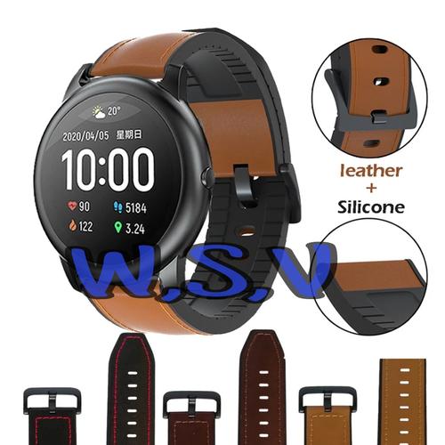 Strap Kulit Silicone Haylou Solar LS05 Tali Jam Pin Quick Release Oval  Black Rubber Watch Cokelat Tua di Willver Shop Tokopedia