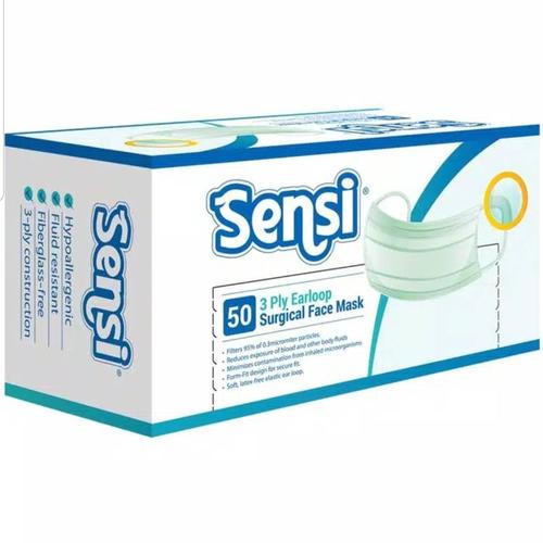 Foto Produk Masker SENSI 3ply Earloop Surgical Face Mask (50pcs/box) dari ACE 8 MART