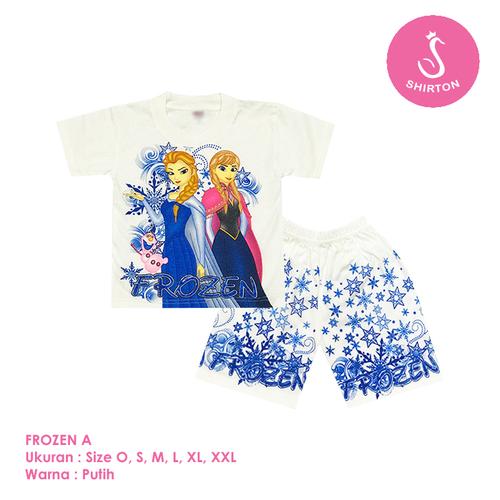 Foto Produk Baju Setelan Anak Perempuan Frozen Model A Shirton - FROZEN A, Size O dari shirton