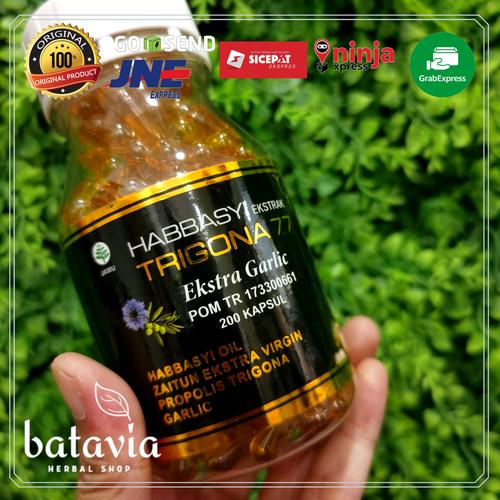 Foto Produk Habbasyi trigona 77 extra garlic 200 kapsul POM habbatussauda garlic dari Batavia Herbal Shop
