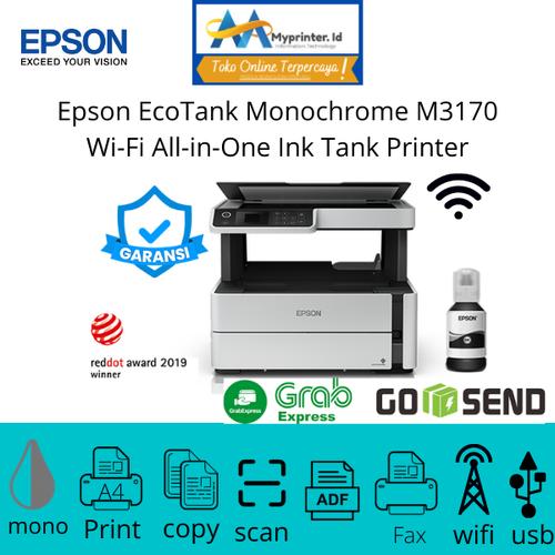 Foto Produk Epson EcoTank Monochrome M3170 Wi-Fi All-in-One Ink Tank Printer dari myprinter.id