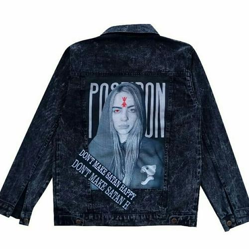 Jual JAKET DENIM BLACK WASH BACKPATCH 