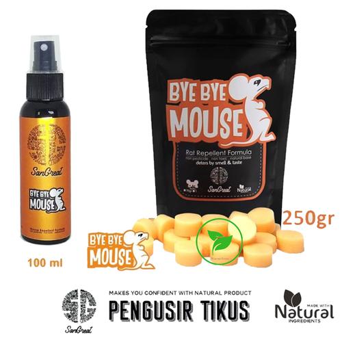 Jual Paket pengusir tikus, bye bye mouse gel 250 gr & spray ampuh - Kab ...