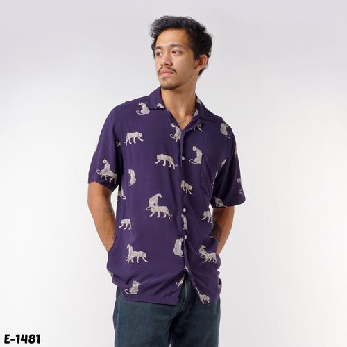 Foto Produk Kemeja Pria Lengan Pendek Reguler Fit Motif Tiger dari Simpleclothes.id