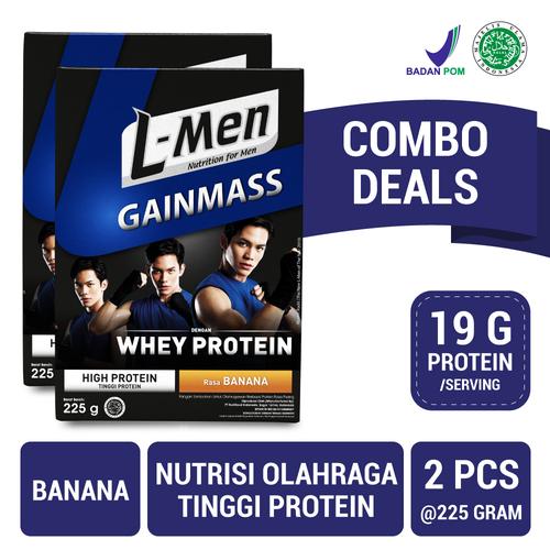 Foto Produk Twin Pack: L-Men Gain Mass Banana 225gr dari NutriMart