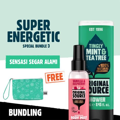 Foto Produk Original Source Mint & Tea Tree & Vanilla & Raspberry FREE Pouch dari Cussons Official Store