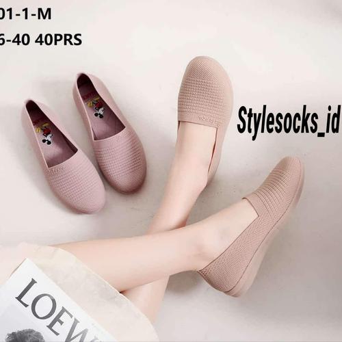 Foto Produk SEPATU JELLY WANITA MERK BALANCE / SEPATU KARET WANITA IMPOR - 36, Cream dari stylesocks_id