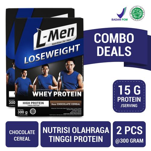 Foto Produk Twin Pack: L-Men Lose Weight Chocolate Cereal 300gr dari NutriMart