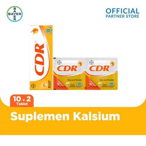 Foto Produk CDR Suplemen Kalsium Rasa Jeruk 10 Tablet & 2 Sachet dari Bayer Health Partner