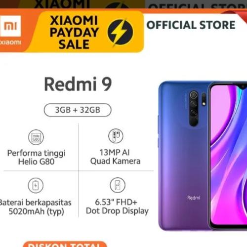 Jual XIAOMI REDMI 9 ORIGINAL GARANSI RESMI - ram3gb