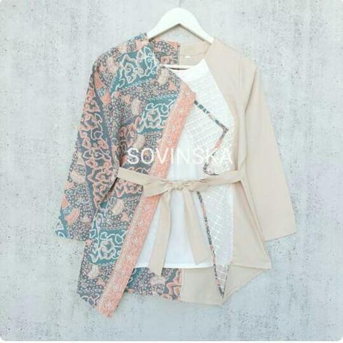 Foto Produk Atasan Batik WP 132 CreamNEW - ada garis, L dari Sovinska