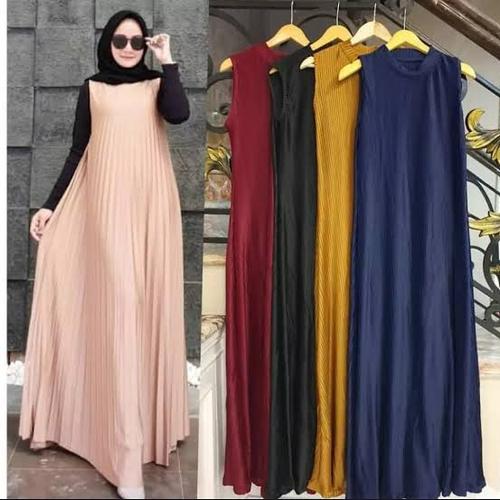 Foto Produk promo gamis yukensi plisket - Mocca, all size dari hanif olstore