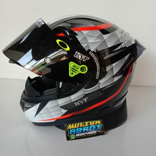 kyt k2r diamond black red paket ganteng 