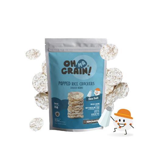 Foto Produk Oh Ma Grain! Rice Crackers - Sea Salt dari Yen's Baby & Kid Official Shop