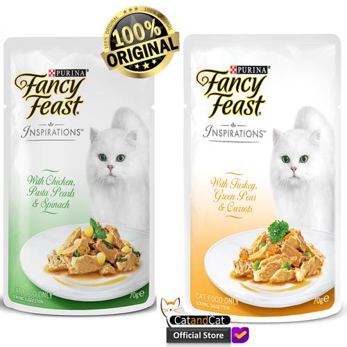 Foto Produk PURINA Fancy Feast Inspiration All Varian Paket SEHAT HEMAT 1 Minggu - 6Chicken 6Turke dari catandcat