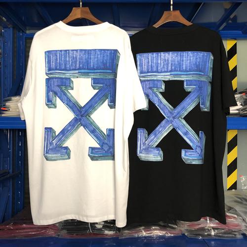 Jual Kaos Baju Off White Blue Marker 