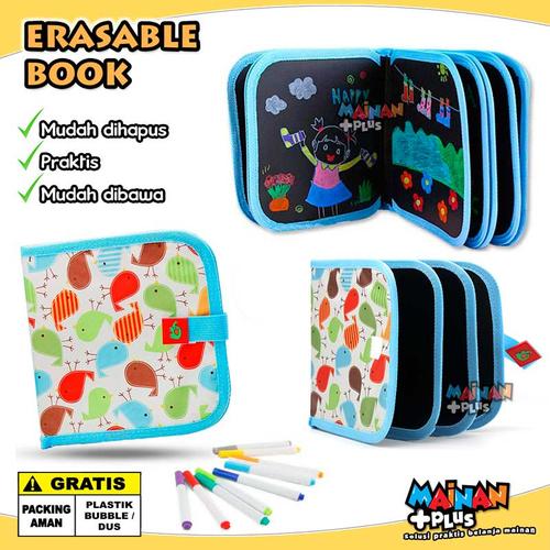 Foto Produk BUKU GAMBAR ANAK ERASABLE DRAWING BOOK MAINAN EDUKASI EDUKATIF MOTIF B - FISH dari MainanPlus