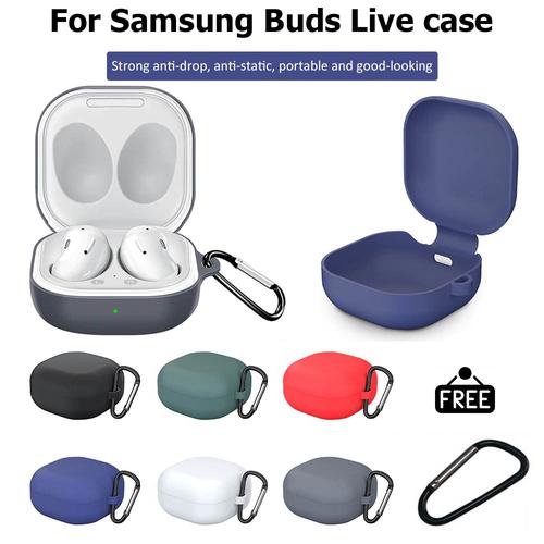 Foto Produk Silicone Case Cover for Samsung Galaxy Buds Live with Keychain - Soft - Hitam dari Logay Accessories