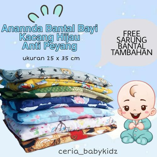 Foto Produk Bantal Olus Anti Peang Kulit Kacang Hijau Merk Anannda - Motif C dari Ceria BabyKidz
