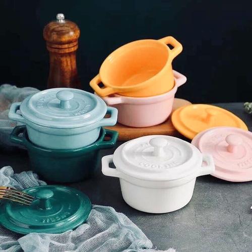 Foto Produk Ceramic Bowl with Lid / Mangkuk Sup Keramik Microwave Safe dari Mode Shop Online Store