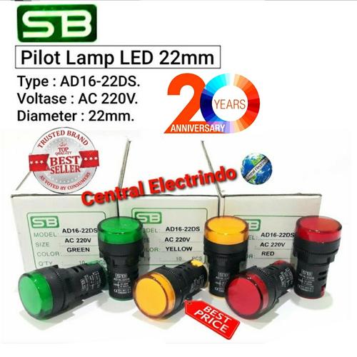 Foto Produk PILOT LAMP LED AD16 22mm SB STANDARD. - Kuning dari central electrindo