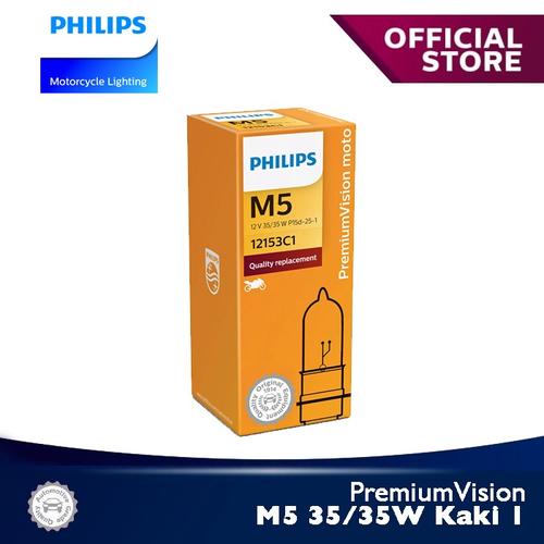 Foto Produk PremiumVision 35/35W-1 M5 ( Kaki 1 ) 12153C1 Bola Lampu Motor Philips dari Philips Moto