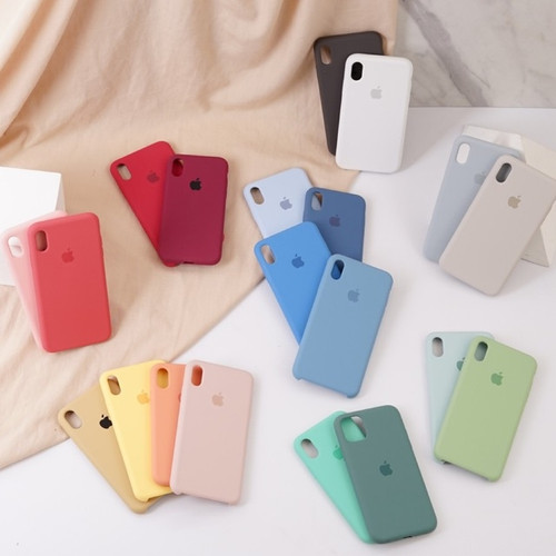 Foto Produk ORI APPLE SILICON - FULL COVER, ANTI KOTOR for iPHONE 6 7 8 X 11 dari Pipop Case