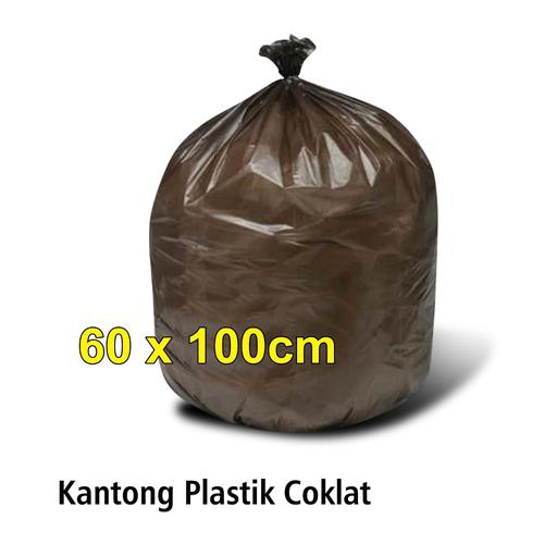 Jual Kantong Plastik Sampah Limbah Medis Coklat 60 x 100 cm Pak Isi 50   