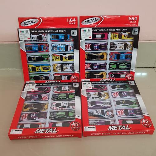 Foto Produk Diecast Set Mobil Sedan Mini Isi 10 Pcs Mainan Miniatur Mobil Mobilan dari AW GoodStore