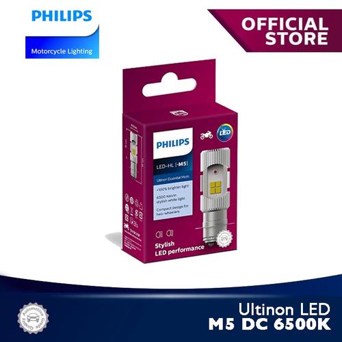 Foto Produk Ultinon LED ( M5 ) DC 6500K Kaki 1 11163UEMX1 Bola Lampu Motor Philips dari Philips Moto