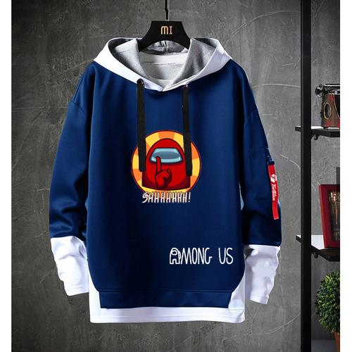Foto Produk FortKlass AMONG US MIX Sweater Hoodie Pria Lengan Panjang Unisex - AMONG US NAVY dari FortKlass