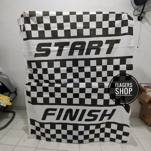 Jual [SEPASANG] BENDERA START & BENDERA FINISH 100x150 CM - Kota Bogor ...