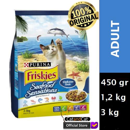 Gambar PURINA Friskies Seafood Sensation Semua Ukuran 450gr, 1,2kg dan 3kg - 450 gr dari catandcat Jakarta Utara Tokopedia