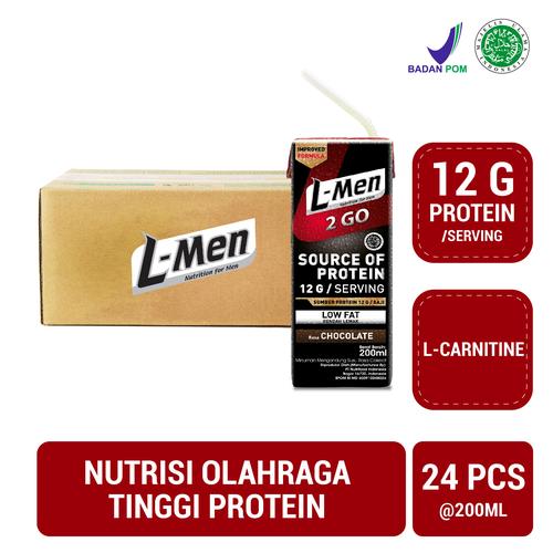 Foto Produk L-Men Hi Protein 2 Go Chocolate (24 pcs) - 12gr Protein / Serving dari NutriMart