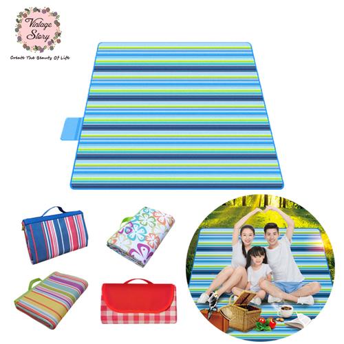 Foto Produk Tikar Karpet Lipat Piknik 100x200 atau 100x150cm - Motif A, 100x150cm dari Vintage Story Official