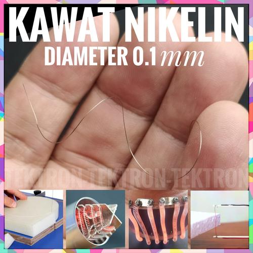 Gambar Kawat Nikelin 0.1mm Nichrome Nikel Pemanas Penghangat Elemen 1m 40ohm dari tektron Kota Bandung Tokopedia